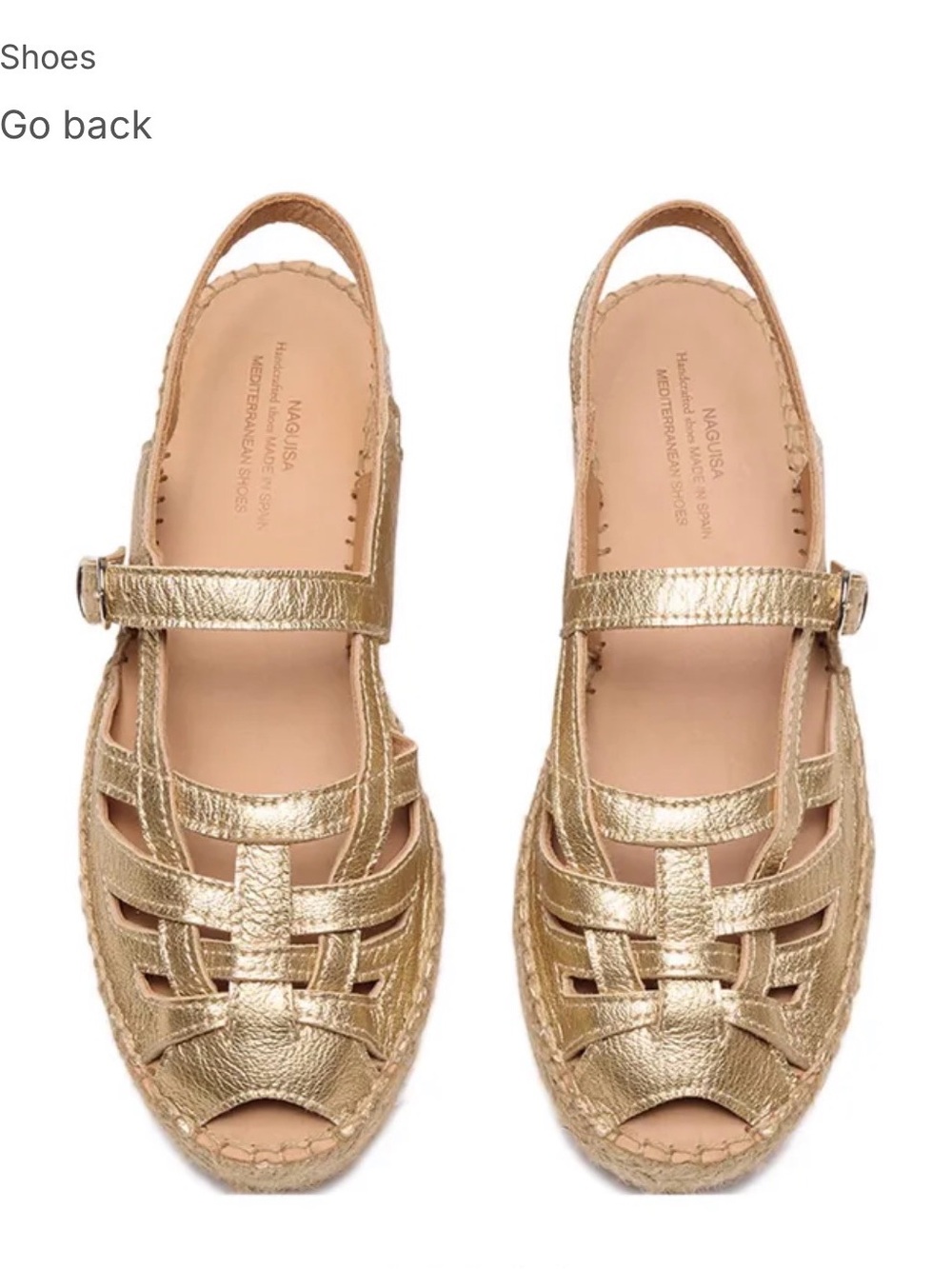 Naguisa - Thalis Light Gold Meg Sandals